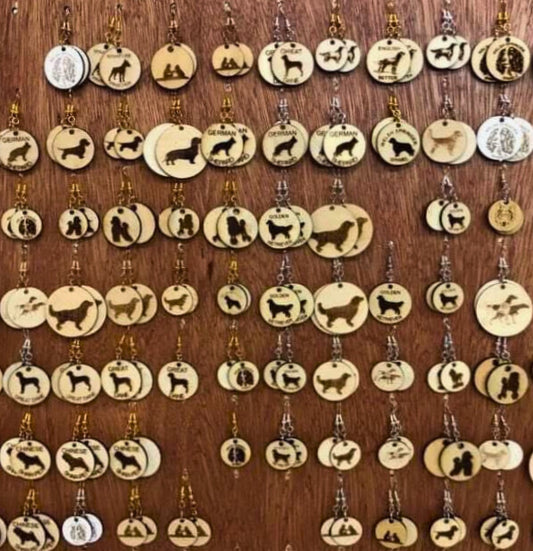 Dog Breed Earrings -- Hypoalergenic